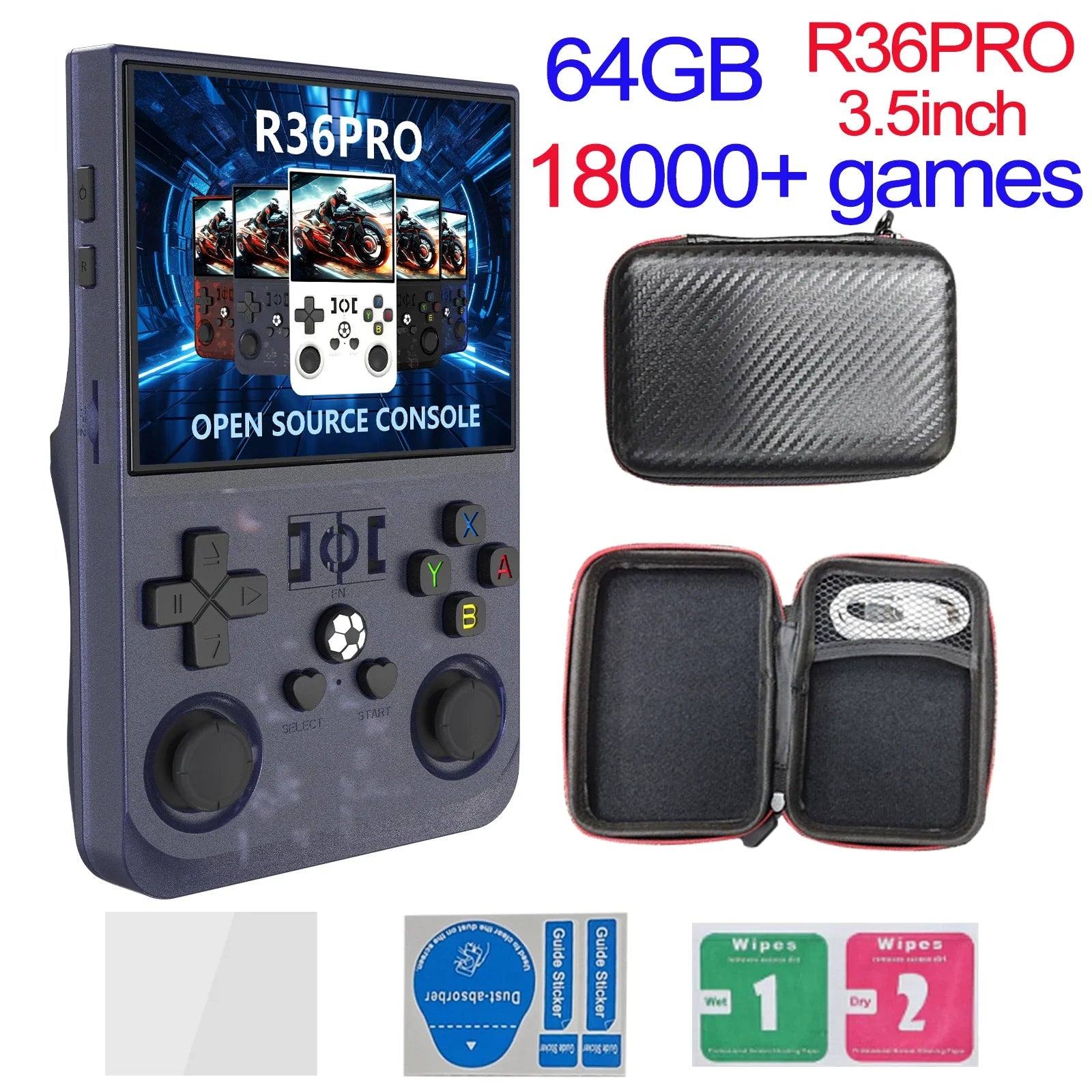R36MAX Game Console 64GB 128GB 18000+GAMES Linux System 4.0 inch