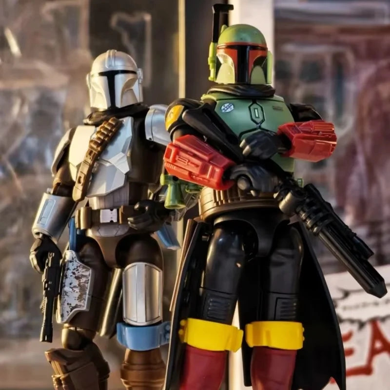 BLOKEES Star Wars Galaxy Vol.1 Blind Box Bounty Hunter Mandalorian Action Figure Sci-Fi Character Model Collectible Toy Gift