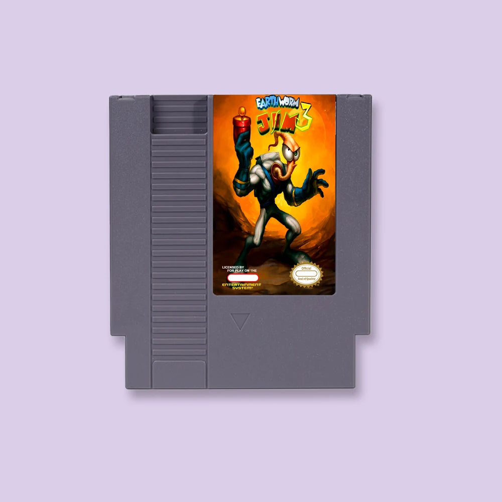 For EarthWorm Jim 3 72 pins Game Cartridge for 8bit NES Video Game Console
