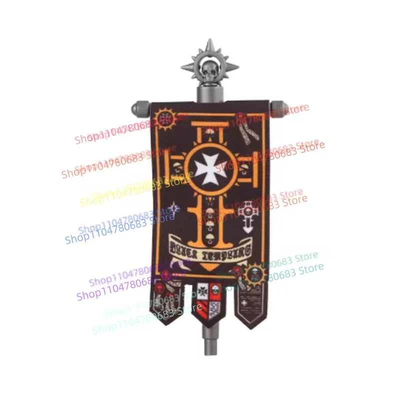 MOC Building Blocks Legion Battle Flag Accessory Mini Figure Assembly Model Display Anime Game Decor Toy Gift Collectible