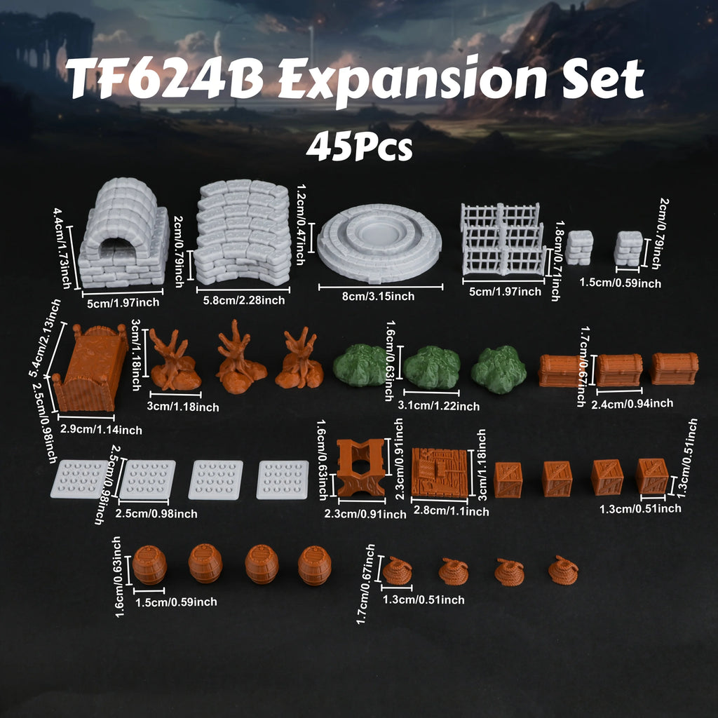 Expandable Modular Dungeon Wall Terrain Set - Great for TTRPG Tabletop Role Playing Games And Gaming Additions