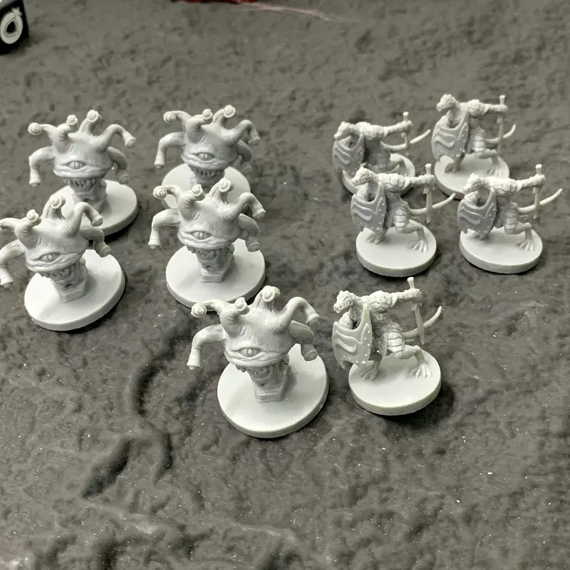 Lot Cave Bear Red Dragon Devil Rogue Cleric Elf Paladin  Monsters Character Board Game Minis