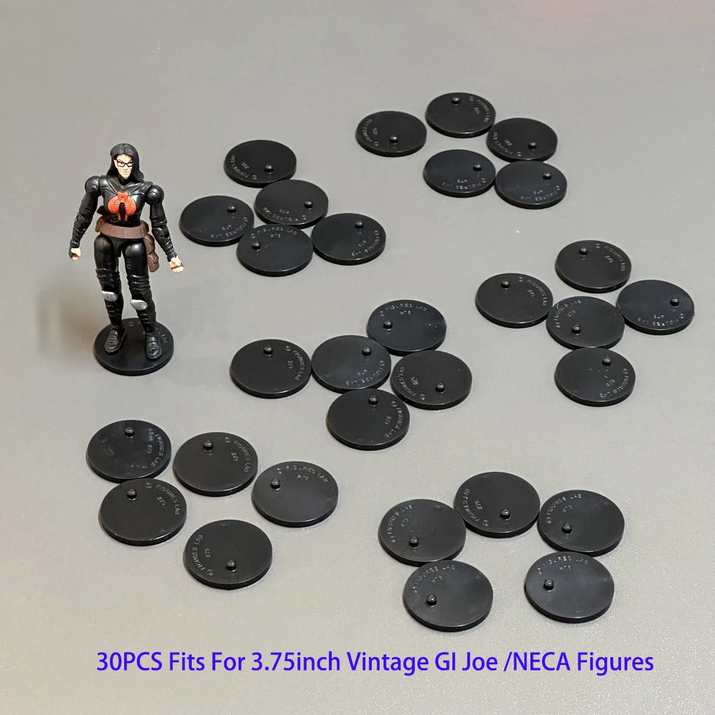 Lot 10-100PCS Black & Transparent Stand Base For 3.75inch G.I. JOE Gi Joe Cobra Action Force Soldier Figures Display Accessory