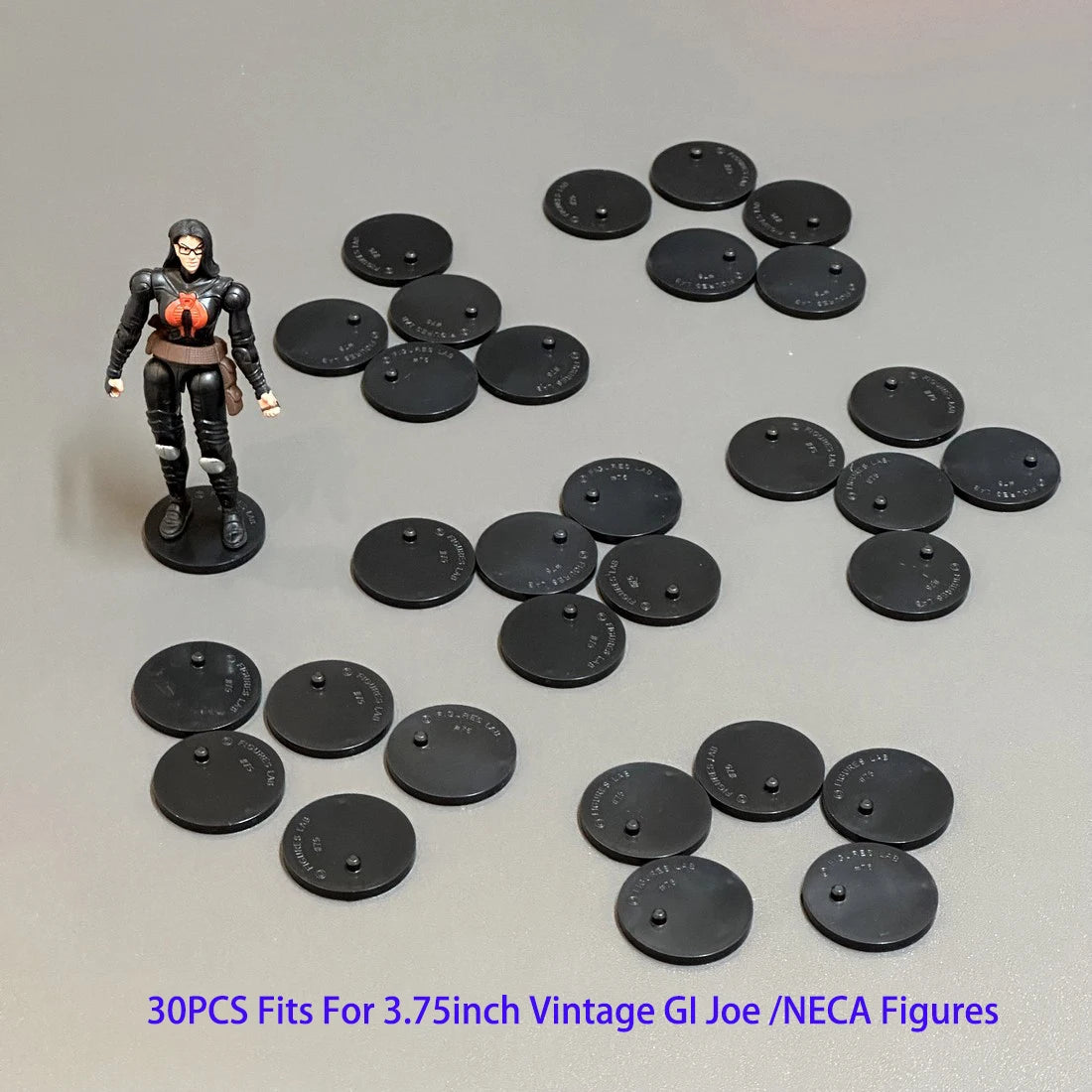 Lot 10-100PCS Black & Transparent Stand Base For 3.75inch G.I. JOE Gi Joe Cobra Action Force Soldier Figures Display Accessory