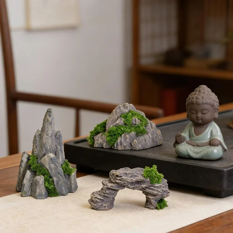 Miniature Mountain Fake Stone Resin Rockery Landscape