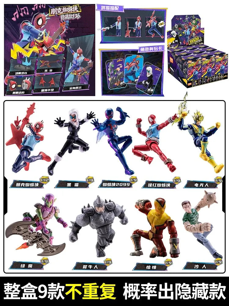 Blokees Marvel Superhero The Avengers GV05 Spider-Man Mile  Gwen Ghost Spider Spider-Pig Venom Action Figure Collect Gifts