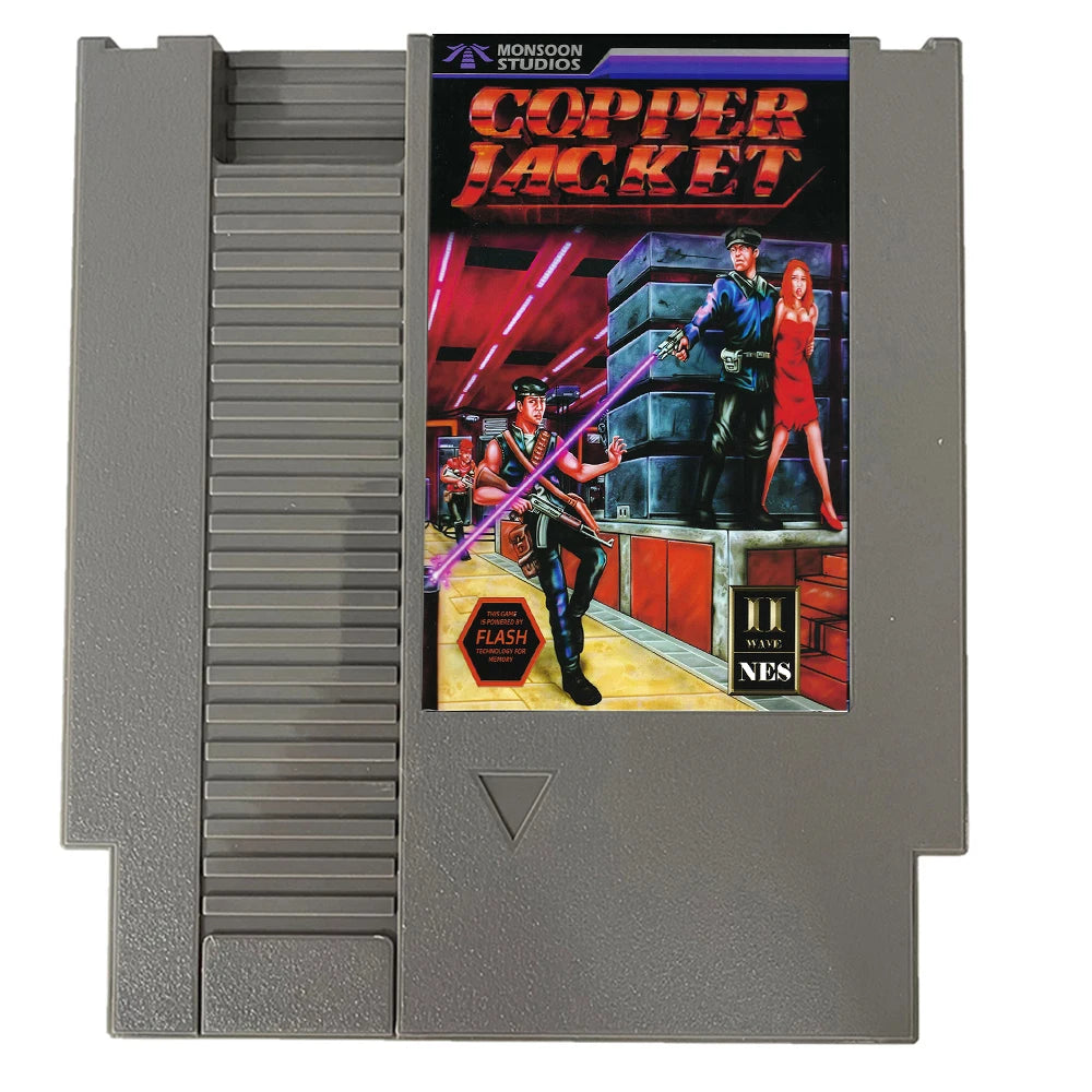Copper Jacket - 72 pins 8 bit Game Cartridge for NES Game Console
