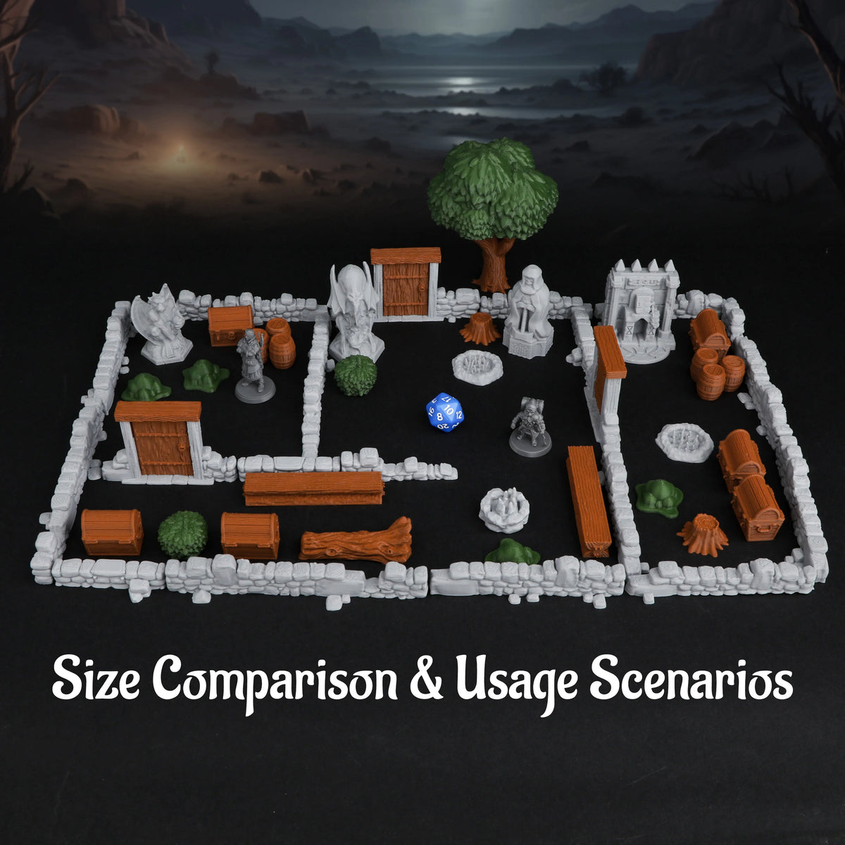 Ultimate RPG Accessories Set – Modular Terrain, Statues, Trees & Props for Tabletop RPGs, Perfect Gift for Gamers and Collectors