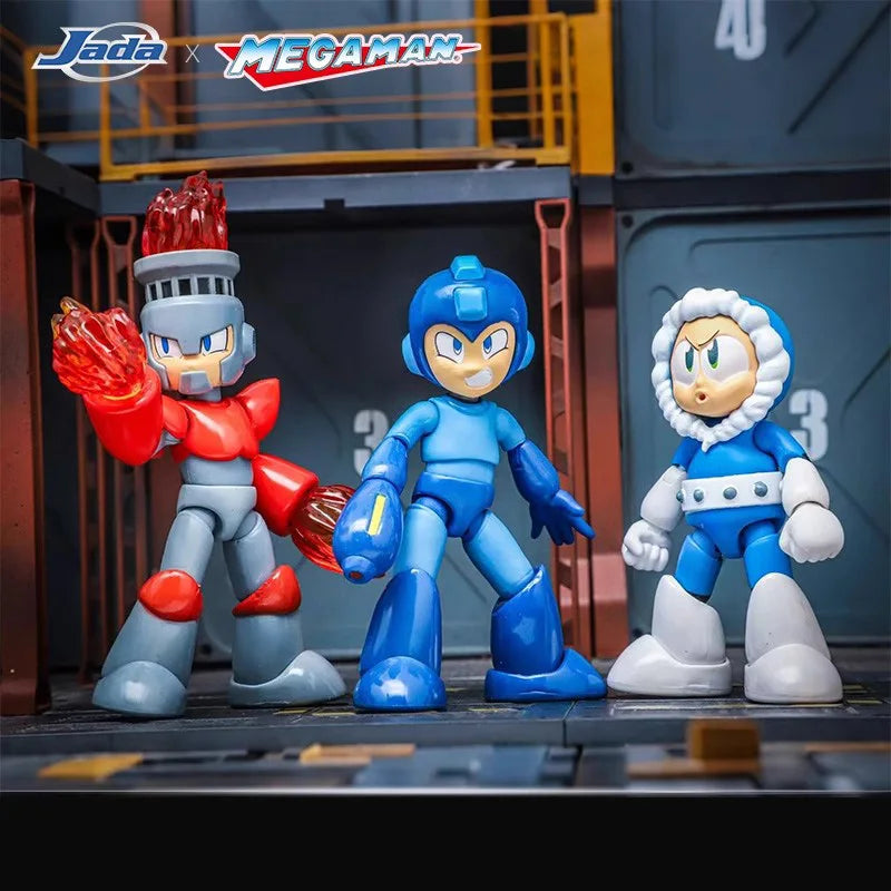 Jada Toys Mega Man Action Figure Model  Rockman, FIREMAN, ICEMAN