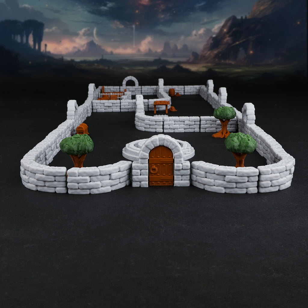 Expandable Modular Dungeon Wall Terrain Set - Great for TTRPG Tabletop Role Playing Games And Gaming Additions