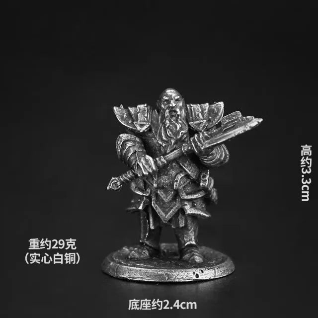 White copper  -  table game pieces, can be painted and used in RPG, and Fantasy games
