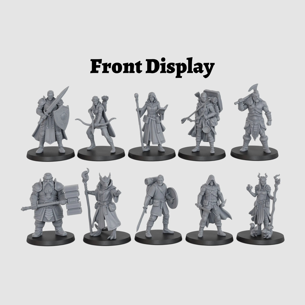 Fantasy Expedition Heroes Miniature Set - 25mm TTRPG Figures, for Fantasy Quests & Dungeonsn