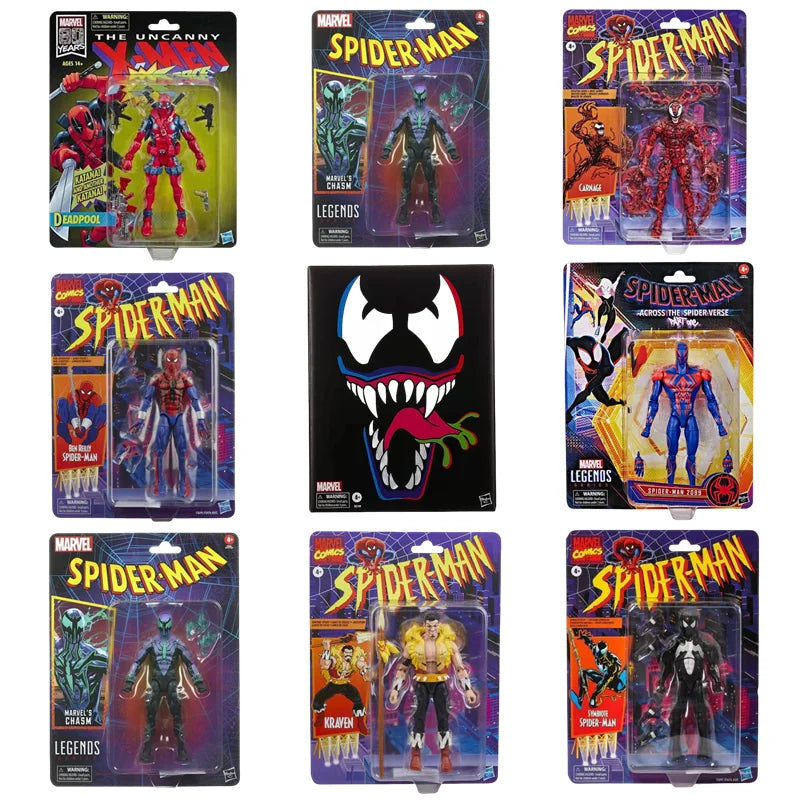 Spider Man Action figures, Retro Spiderman, Deadpool, etc.