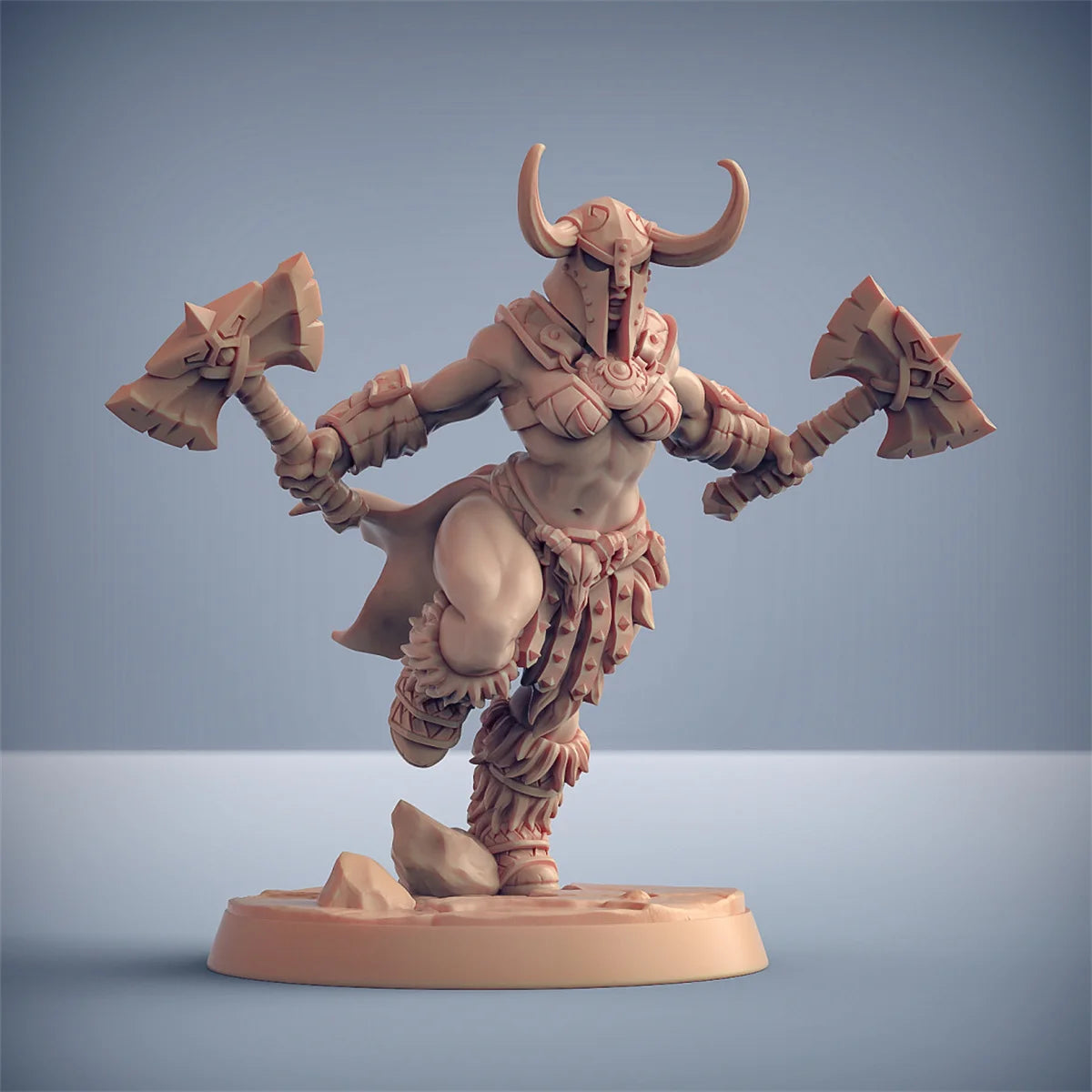 Barbarian Lion Riding Crazy Battle Dragon and Dungeon DND Running Team Board Game Chess Model