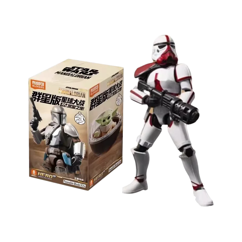 Original Blokees Star Wars Galaxy Edition Vol.1 The Mandalorian Bounty Tour Blind Box Action Figure Hero Collection Boy Gift Toy