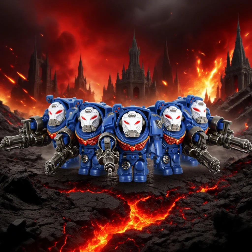 DY NEW 5pcs Knights War Angels Ultramarines Templars War Soldiers hammers Action Figures Building Blocks DIY Toys