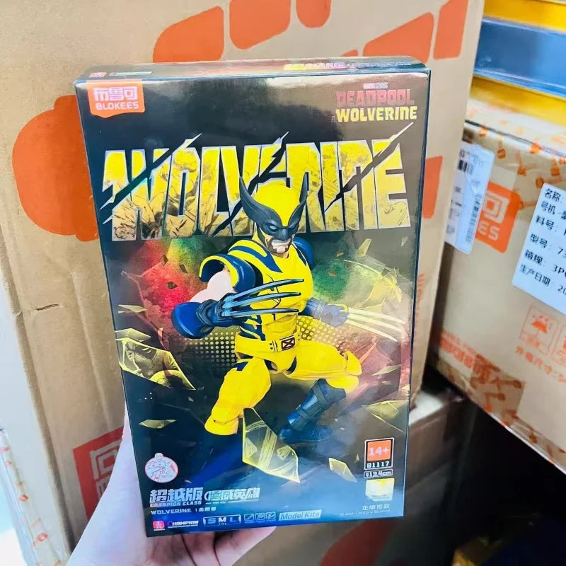 In Stock New Original Blokees Marvel Heroes Beyond Version Wolverine Super 13.4 Cm Figure Gifts Toys Collection