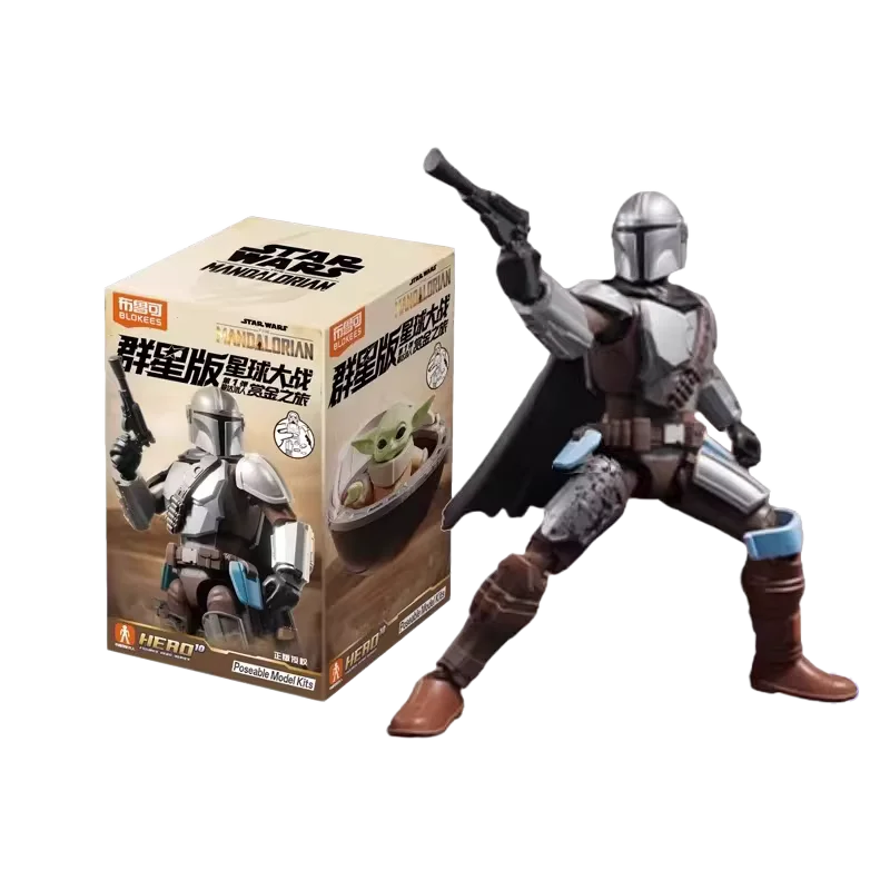 Original Blokees Star Wars Galaxy Edition Vol.1 The Mandalorian Bounty Tour Blind Box Action Figure Hero Collection Boy Gift Toy