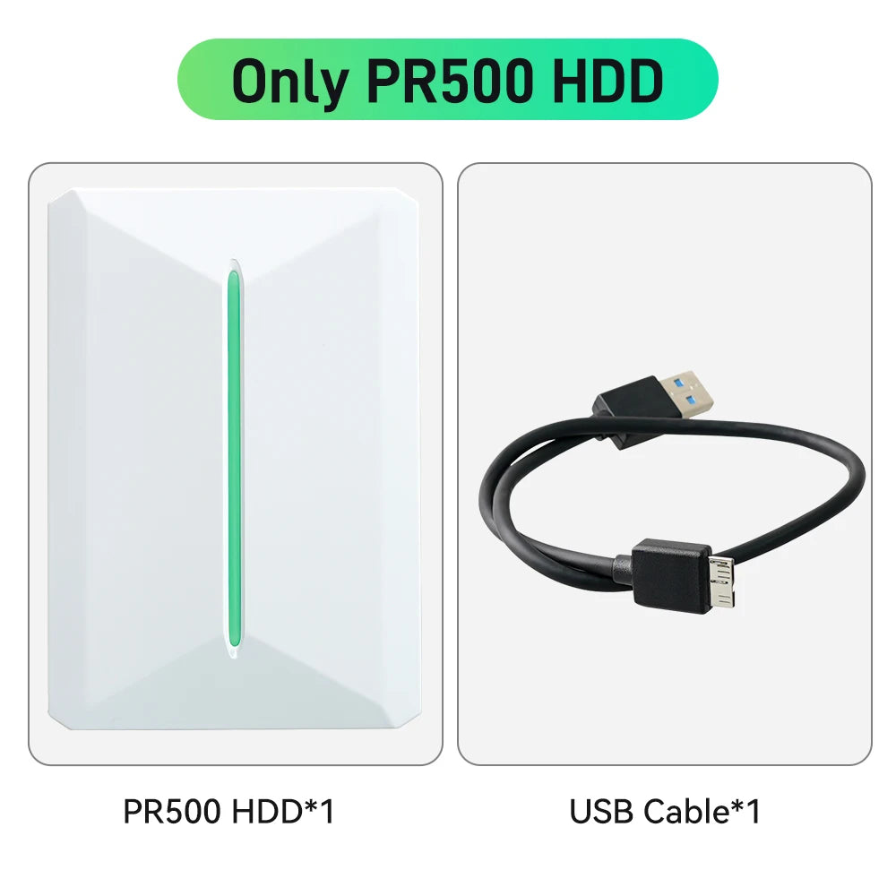 Playnite&Retrobat 500GB Game Hard Drive Consoles Retro Gaming HDD With 38200+Games&49 Emulators Plug&Play for PS3/PS2/PS1/N64