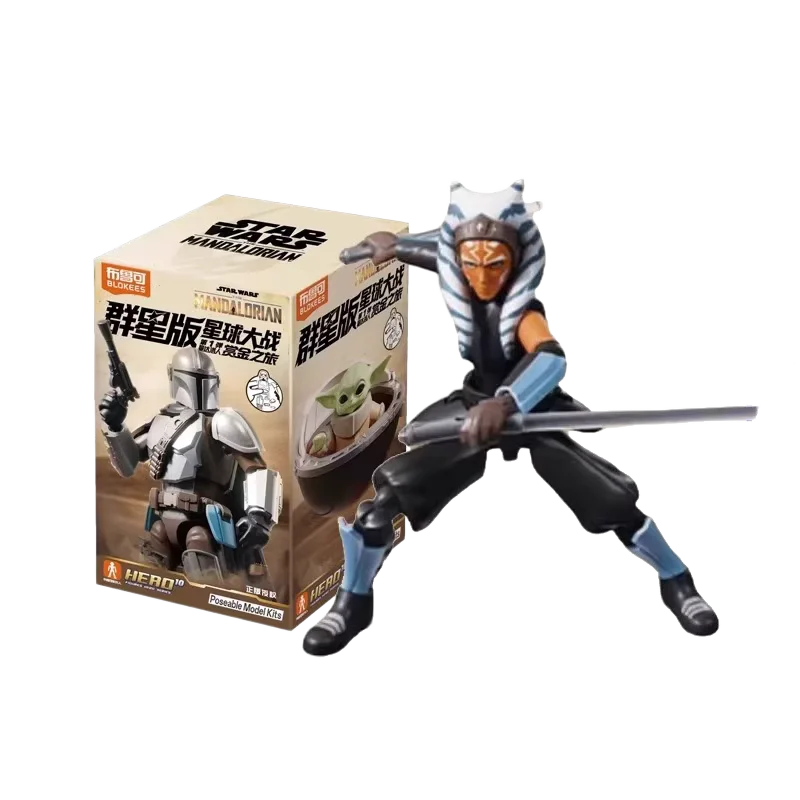 Original Blokees Star Wars Galaxy Edition Vol.1 The Mandalorian Bounty Tour Blind Box Action Figure Hero Collection Boy Gift Toy