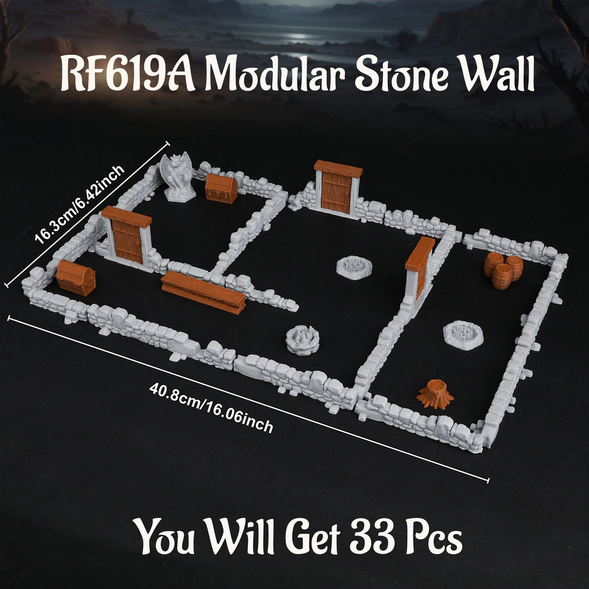 Ultimate RPG Accessories Set – Modular Terrain, Statues, Trees & Props for Tabletop RPGs, Perfect Gift for Gamers and Collectors