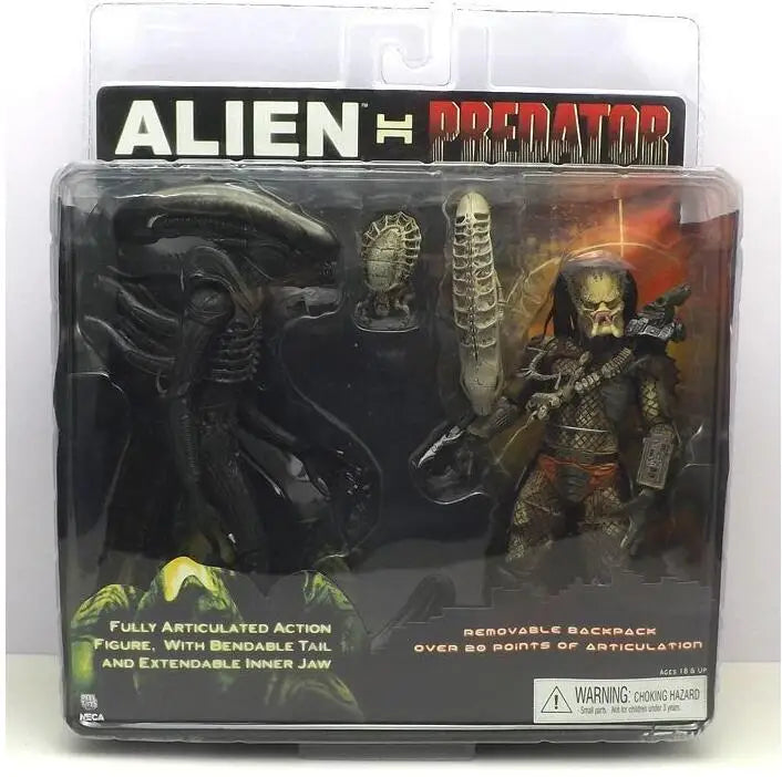 NECA 2pcs/set Alien Vs Predator PVC Collection Figure Toys 21cm