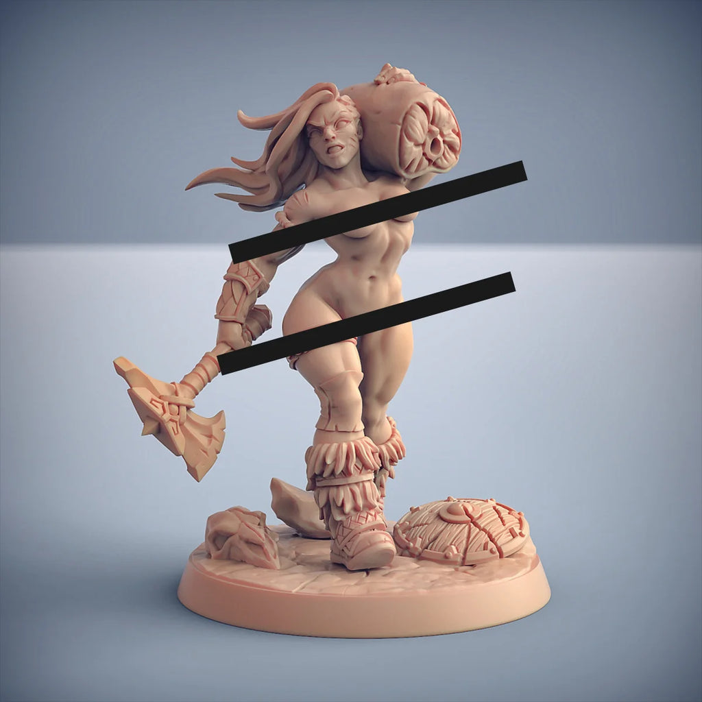 Barbarian Lion Riding Crazy Battle Dragon and Dungeon DND Running Team Board Game Chess Model