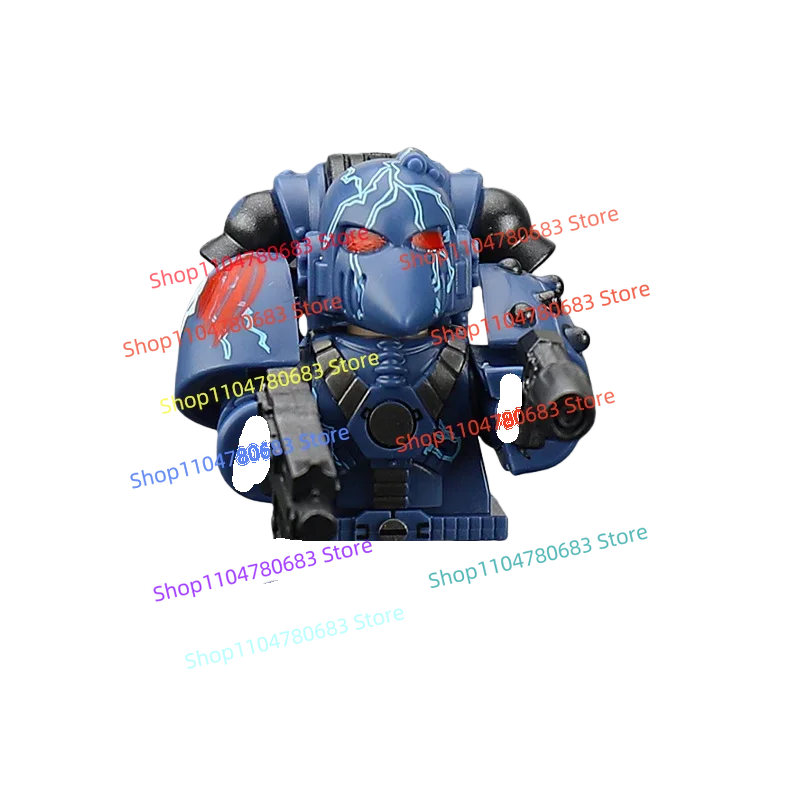 MOC Building Blocks Purple Legion Warrior Mini Figure Assembly Model Display Anime Cartoon Toy Decoration Gift Collectible