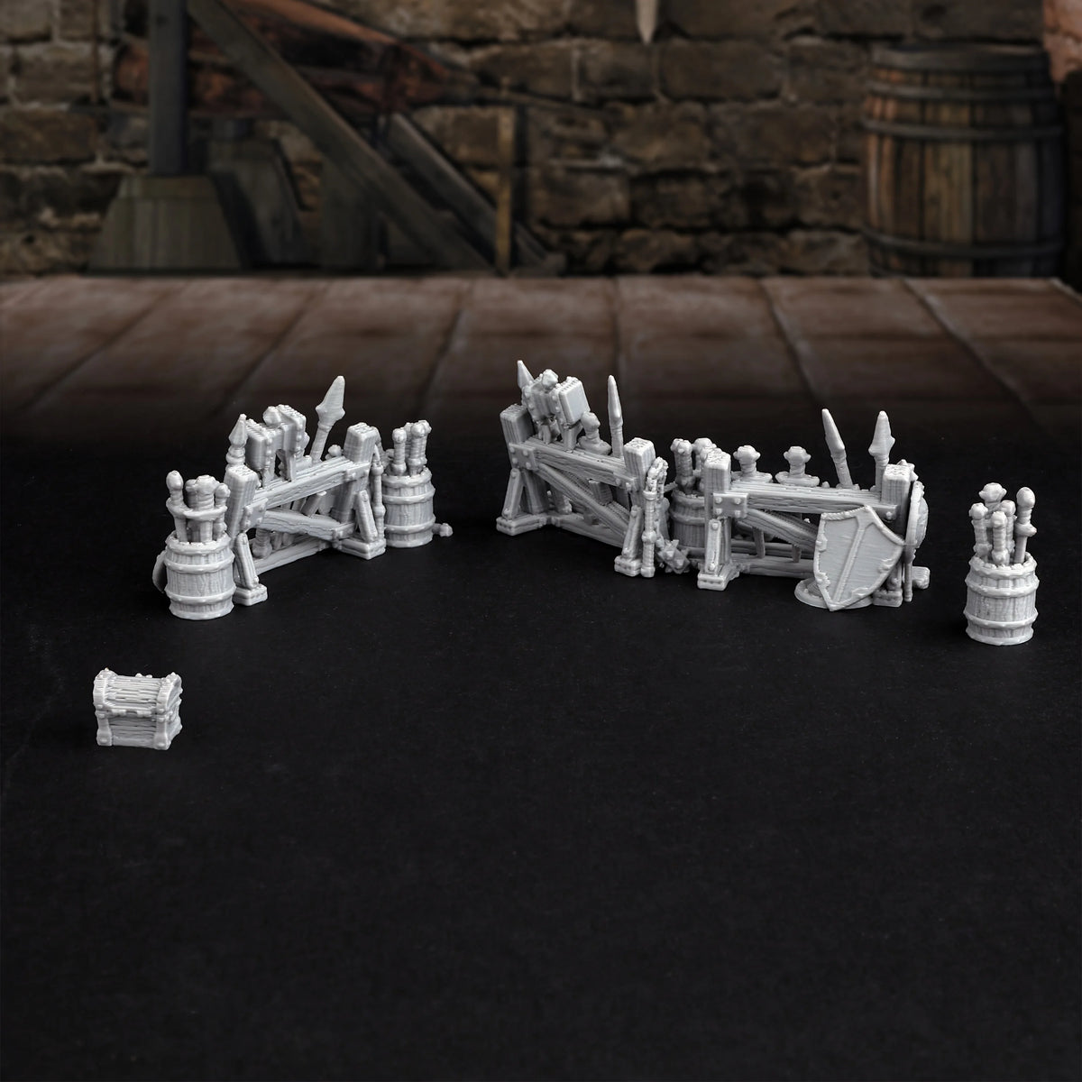 4pcs RPG Miniature Dungeon Equipment Rack for Tabletop Role-Playing Games - Excellent Additions for TTRPG Adventure