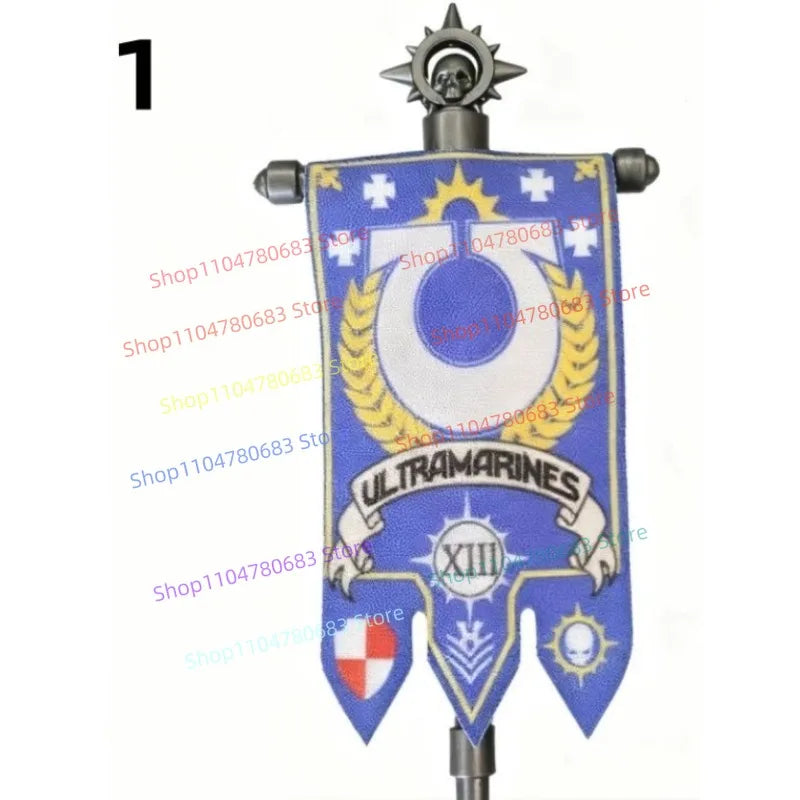 MOC Building Blocks Legion Battle Flag Accessory Mini Figure Assembly Model Display Anime Game Decor Toy Gift Collectible