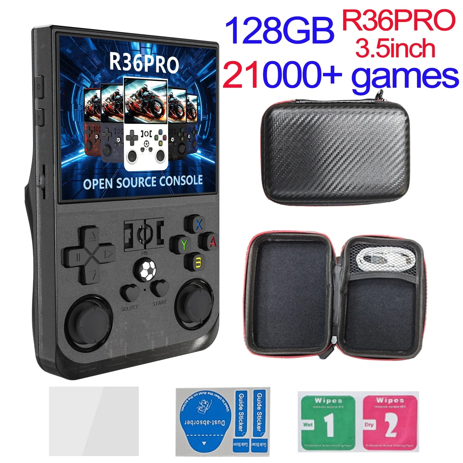 R36MAX Game Console 64GB 128GB 18000+GAMES Linux System 4.0 inch