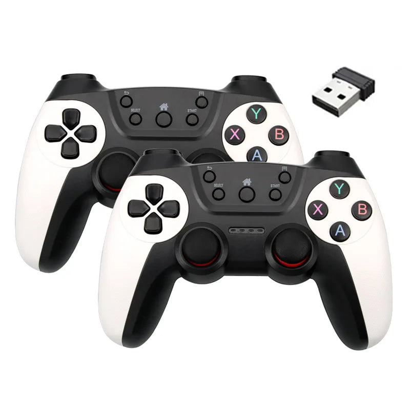 Wireless Game Controller, Plug and Play Gamepad with Dual Vibration & Turbo Burst Function, Ergonomic Anti-Slip Joystick Compatible with PS3, PC, Smart TV, TV Box