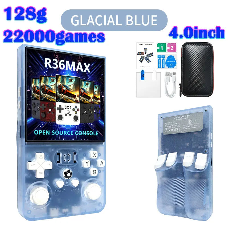 R36MAX Game Console 64GB 128GB 18000+GAMES Linux System 4.0 inch
