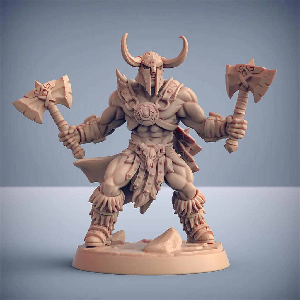 Barbarian Lion Riding Crazy Battle Dragon and Dungeon DND Running Team Board Game Chess Model