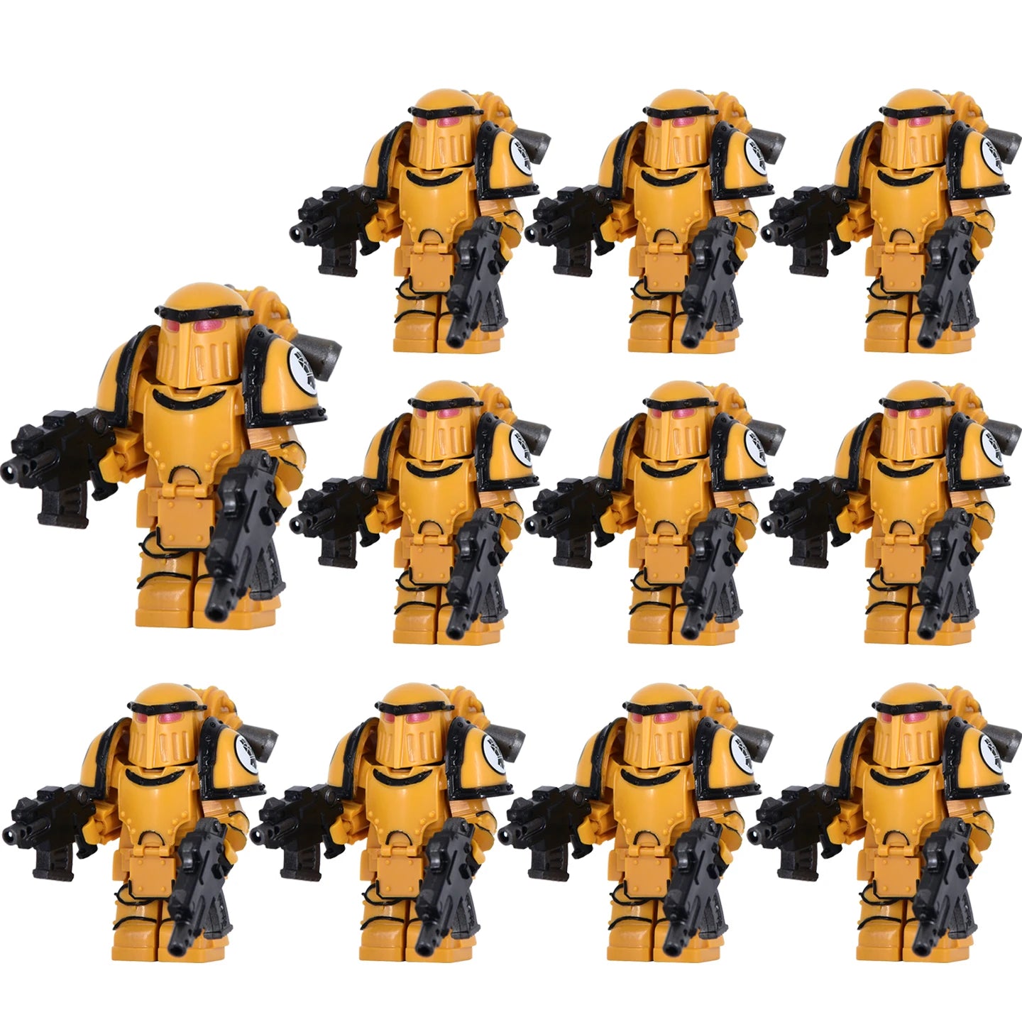 11pcs Medieval Soldiers Mini Action Knights Bracket Model Figures Weapons Robots Mecha Building Blocks Bricks Toy