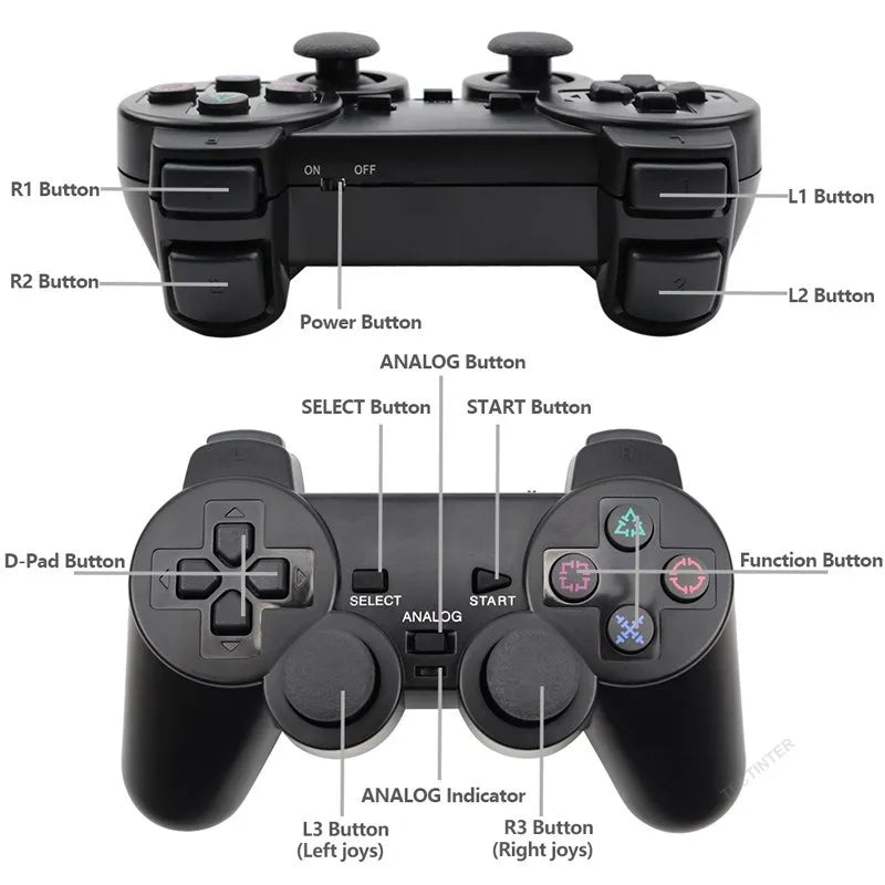 Wireless Vibrating Gamepad for Sony ps2 Gaming Controller for Playstation 2 Joystick for PC  Joypad USB Game Controle