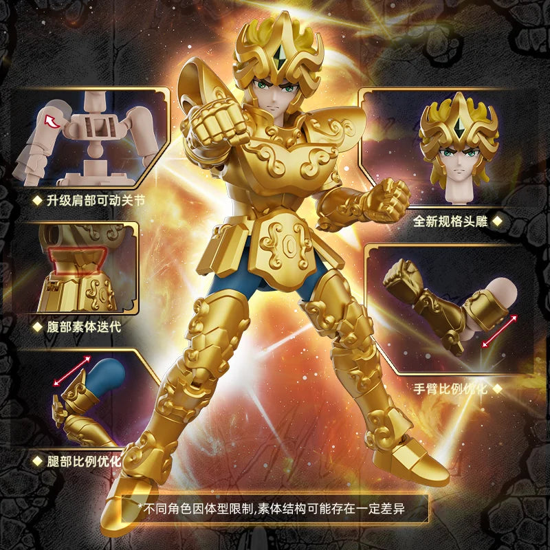 Original Blokees Gold Saint Action Figure Champion Saori Kido Seiya Mu Aiolia Assembly Figure Children Toys Birthday Gift