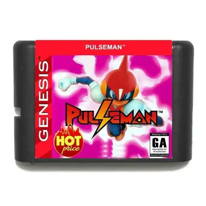 New Arrival Pulseman Genesis Label 16 bit MD Game Card For Sega Mega Drive For Genesis