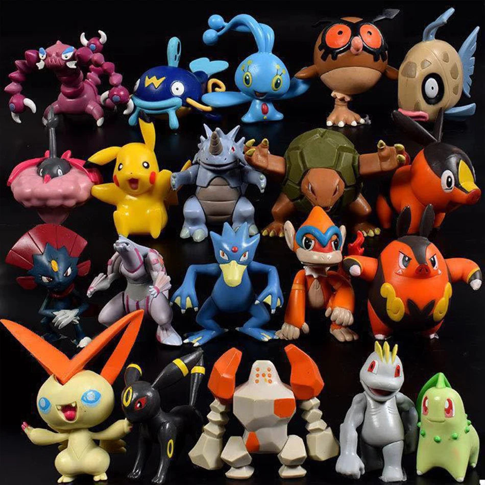 24-144 Pcs Pokemon Action Figure 2-3CM Not Repeating Mini Figures Model Toy Pikachu Anime Kids Collect Dolls Birthday Toy Gifts