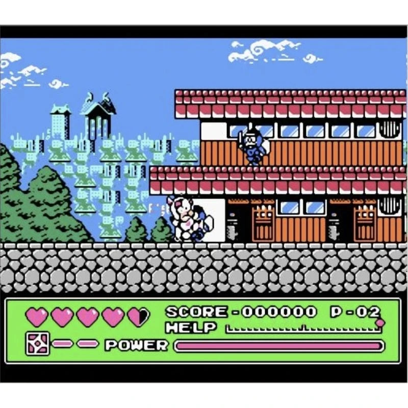 Samurai Pizza Cats Game Cartridge for FC / NES Console 60Pins / 72Pins Video Game Card