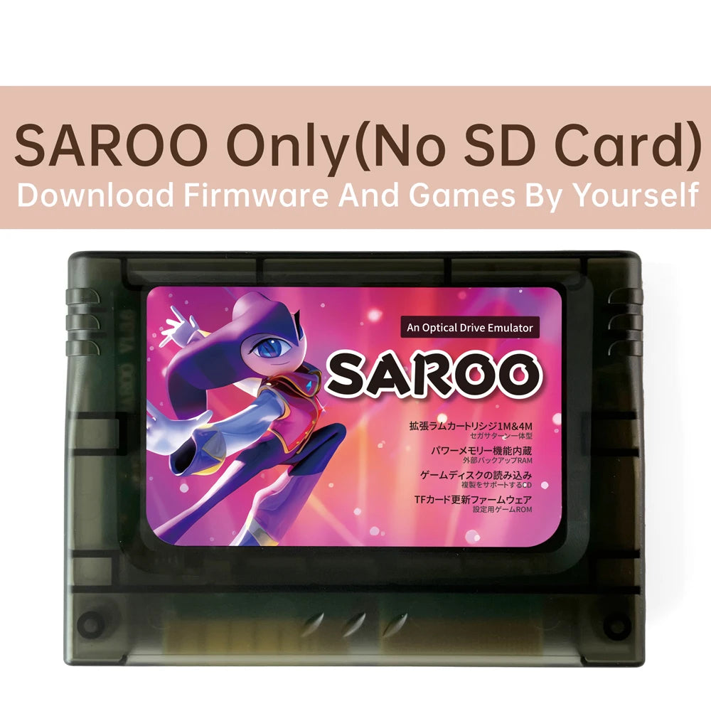 ENJOY SAROO Flashcart Region-free For Sega Saturn Viedo Console 0.8 Firm Support CD-ROM Emulated RAM Card Satiator ODE Fenrir