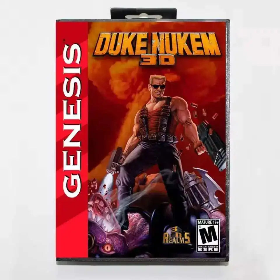 Duke Nukem 3D MD Game Card with Box for 16 Bit Sega Megadrive Genesis Console