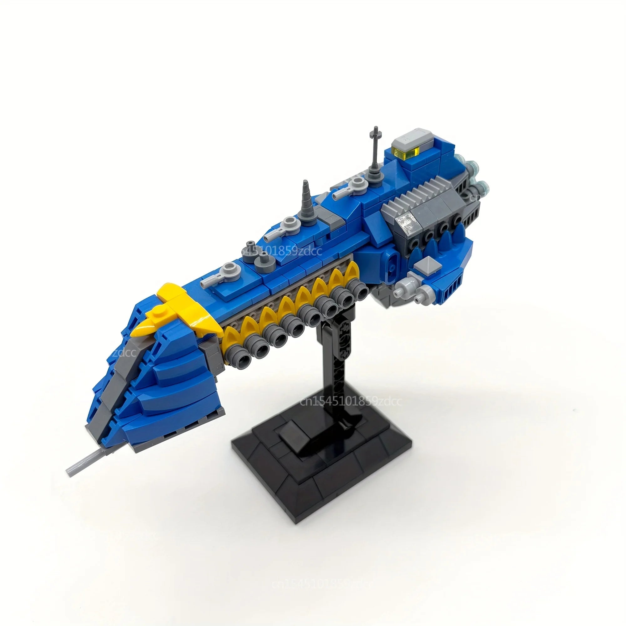 MOC Game Heavy Cruiser Class Battleship Model 428PCS Building Blocks Weapon Warship MOC-185374 Idea Set Aldult Bricks Toys Gift