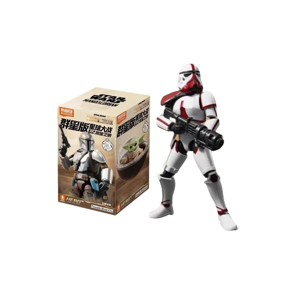 Blokees Star Wars The Mandalorian Action Figures Bounty Journey Series Blind Box Collectible Toys for Fans Collection