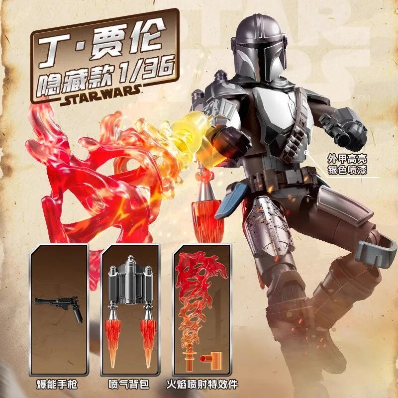 Original Blokees Star Wars Galaxy Edition Vol.1 The Mandalorian Bounty Tour Blind Box Action Figure Hero Collection Boy Gift Toy