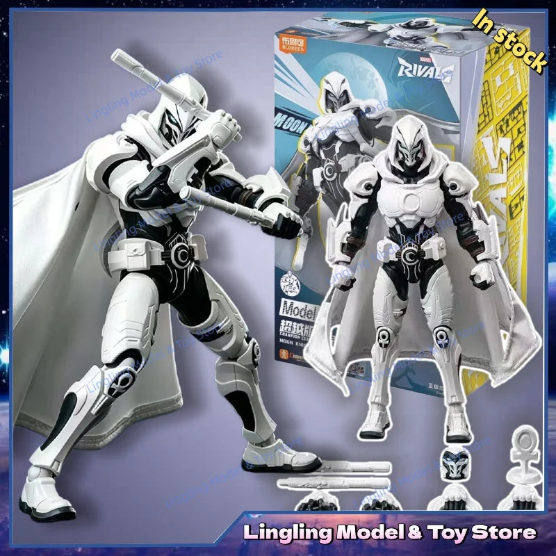 In Stock New Original Blokees Beyond Version Moon Knight 15.2cm Assemble Model Kit Building Block Figure Gifts Toys Collection