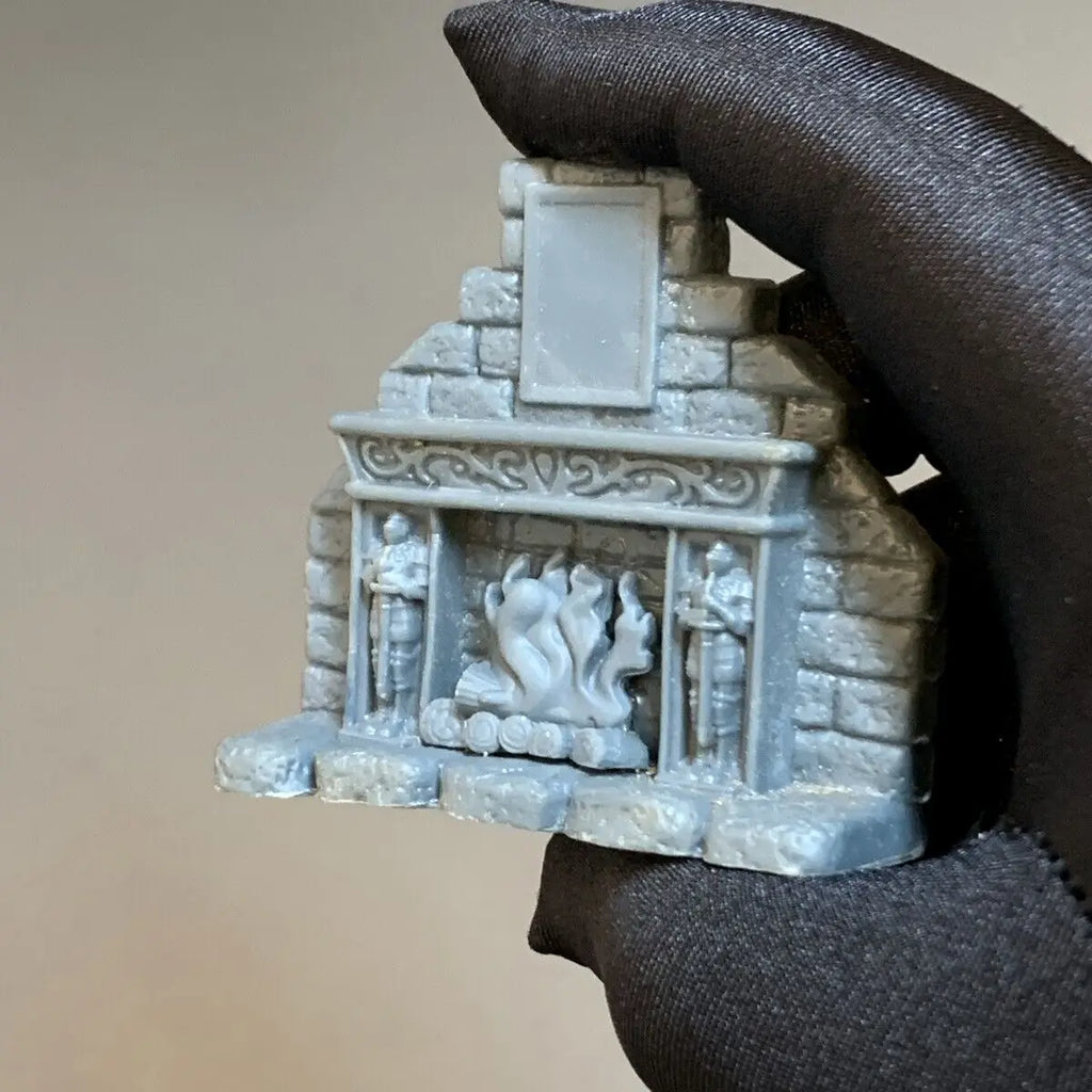 Set Door Bookshelf Fireplace Furniture Miniatures Board Game Minis  Table Top Replacement