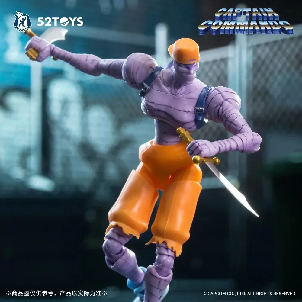 52toys Captain Commando Figure Mack The Knife Ginzu The Ninja Baby Head Arcade Game Action Doll 1/18 Toy Birthday Toys Gifts