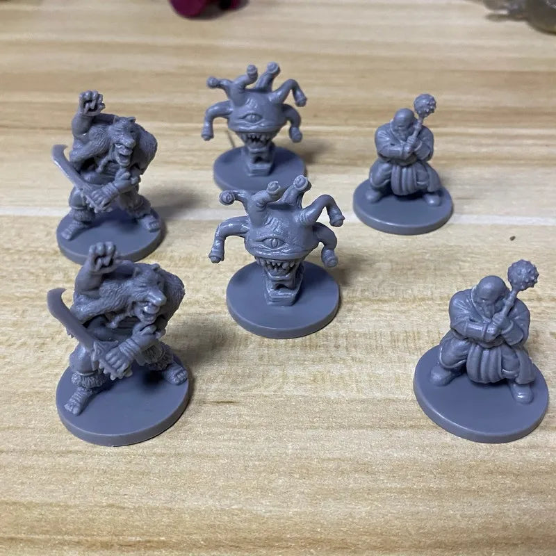 Lot Cave Bear Red Dragon Devil Rogue Cleric Elf Paladin  Monsters Character Board Game Minis