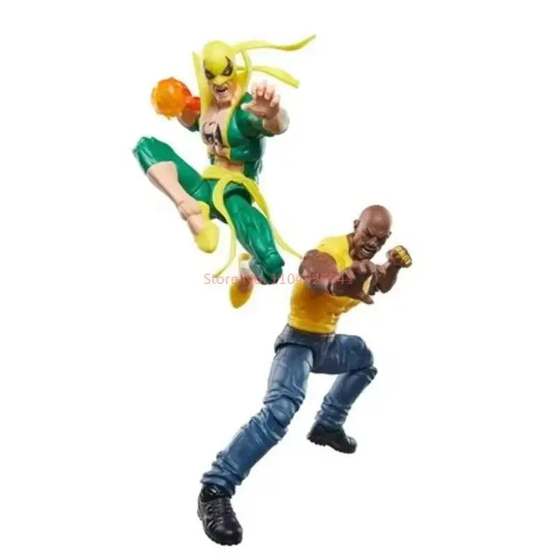 Original Comic Version Marvel Legends 85th Anniversary Iron Fist And Luke Cage Anime Figure Figurine Retro Collectible Model